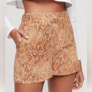 Aritzia Babaton Conan Python Print  Dress shorts with slash pockets .